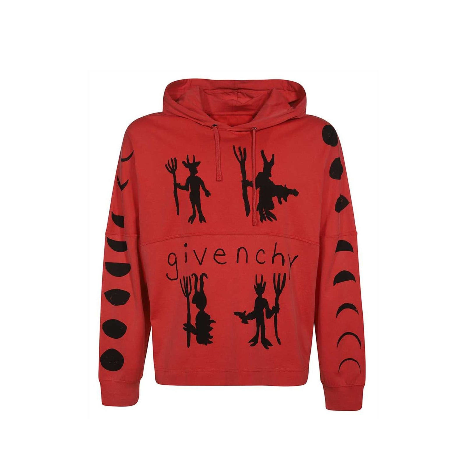 Shop Givenchy Cotton Hooded Sweatshirt In Red
