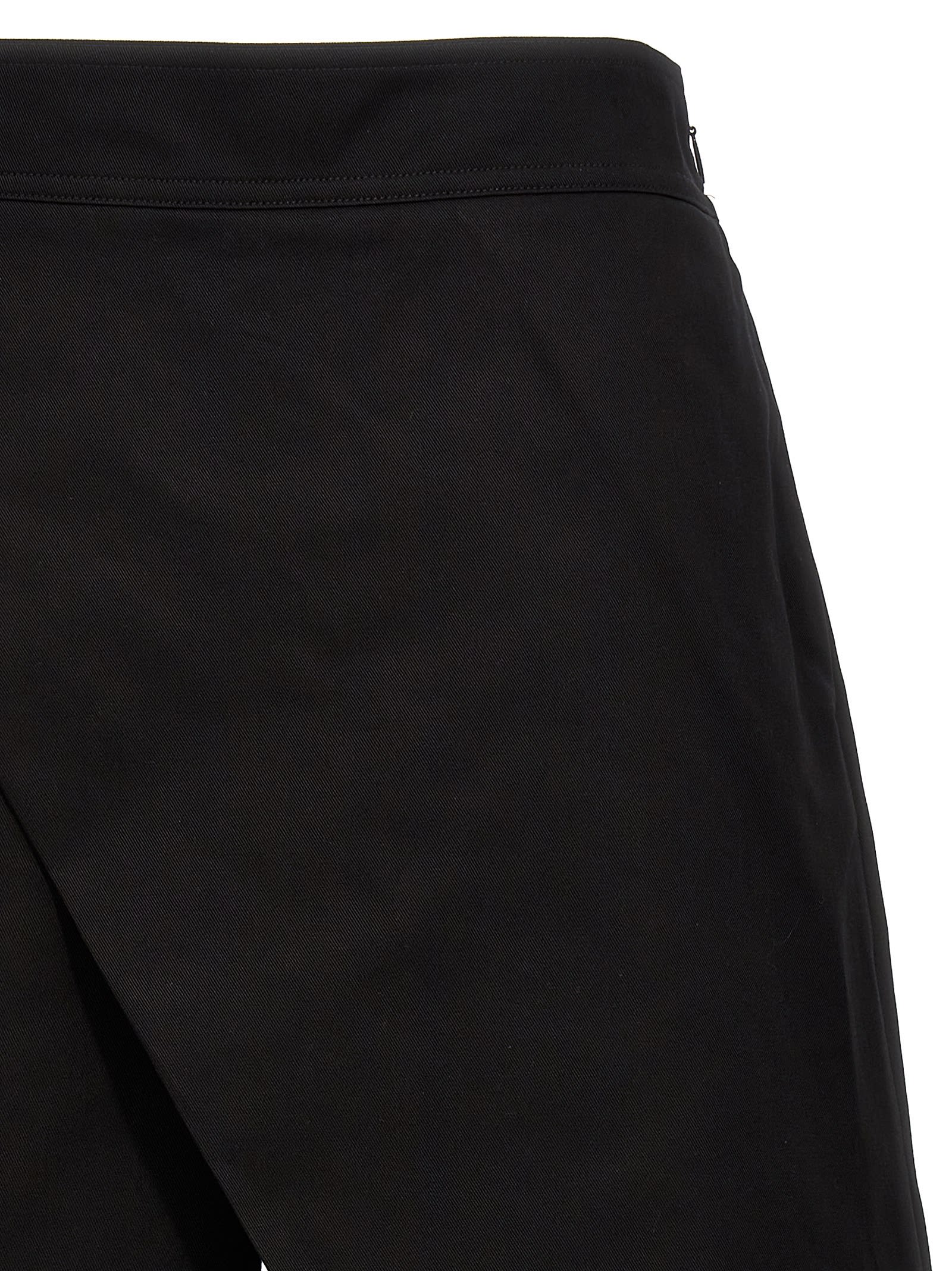Shop Loewe Turn-up Crop Trousers In Black