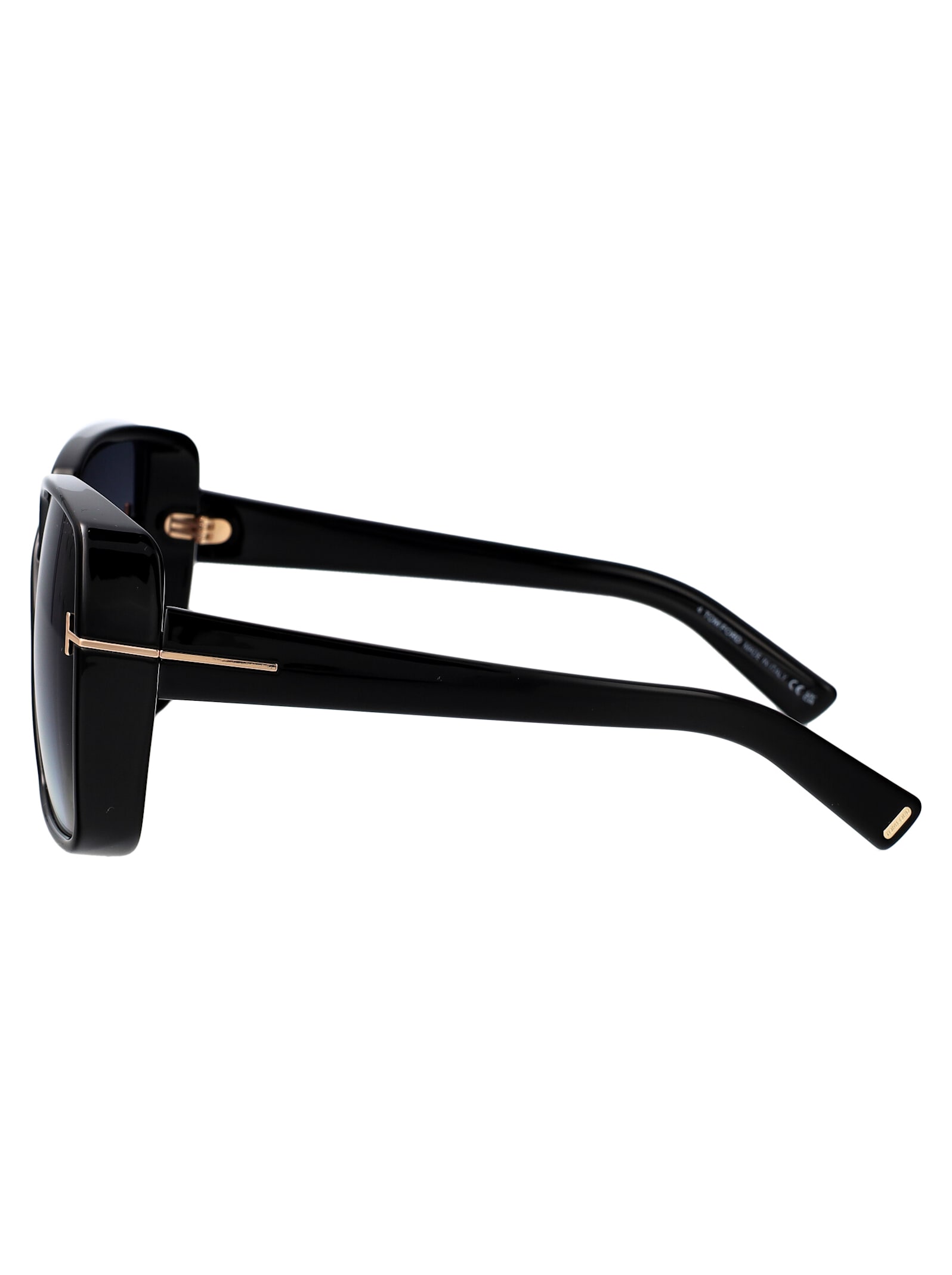 Tom Ford Sunglasses In 01b Nero Lucido / Fumo Grad