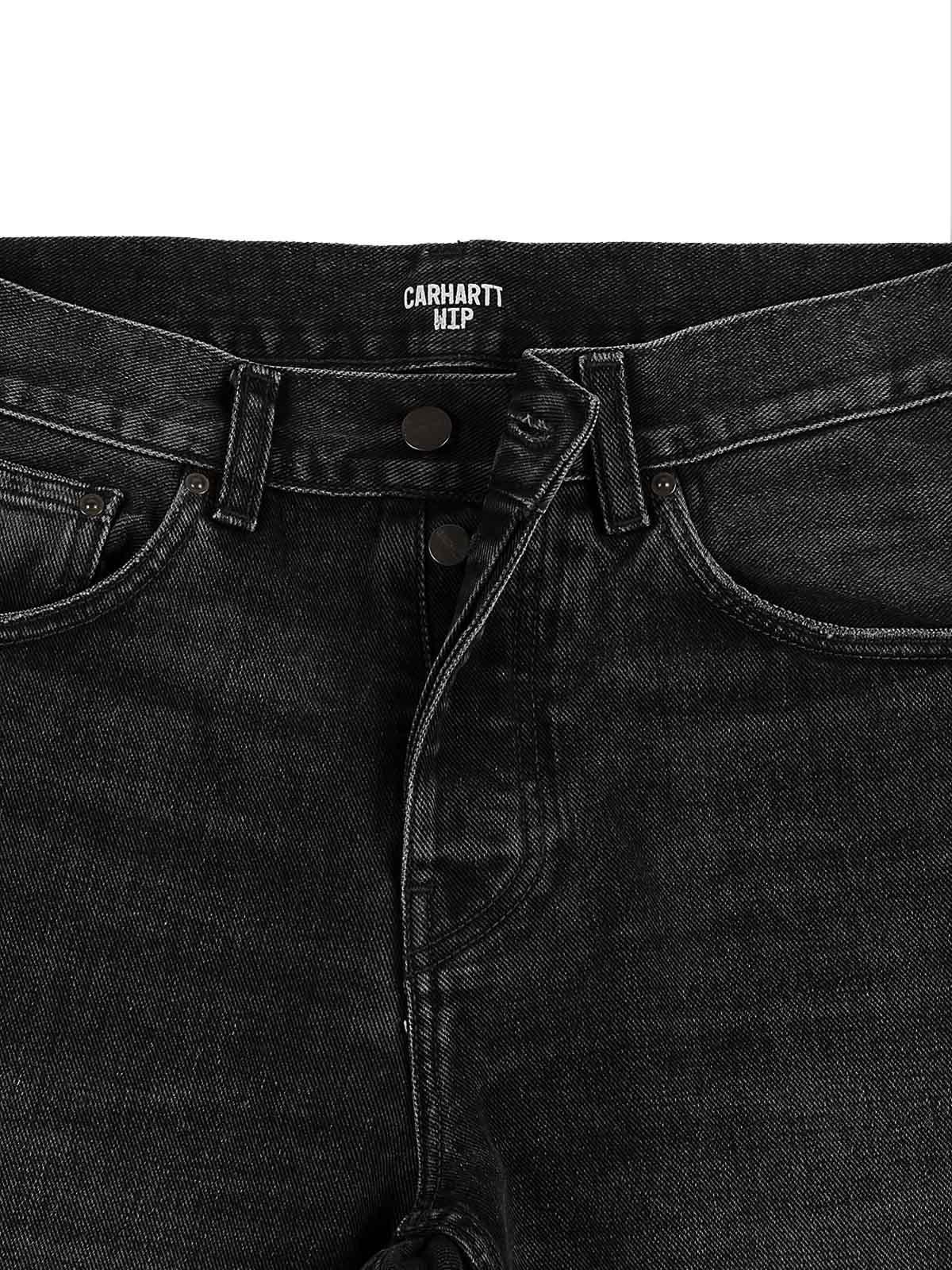 Shop Carhartt Straight Fit Jeans In Black