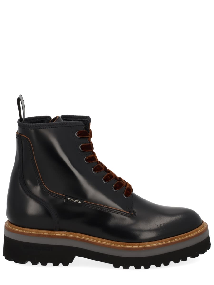 Woolrich Lace-up Boot In Black