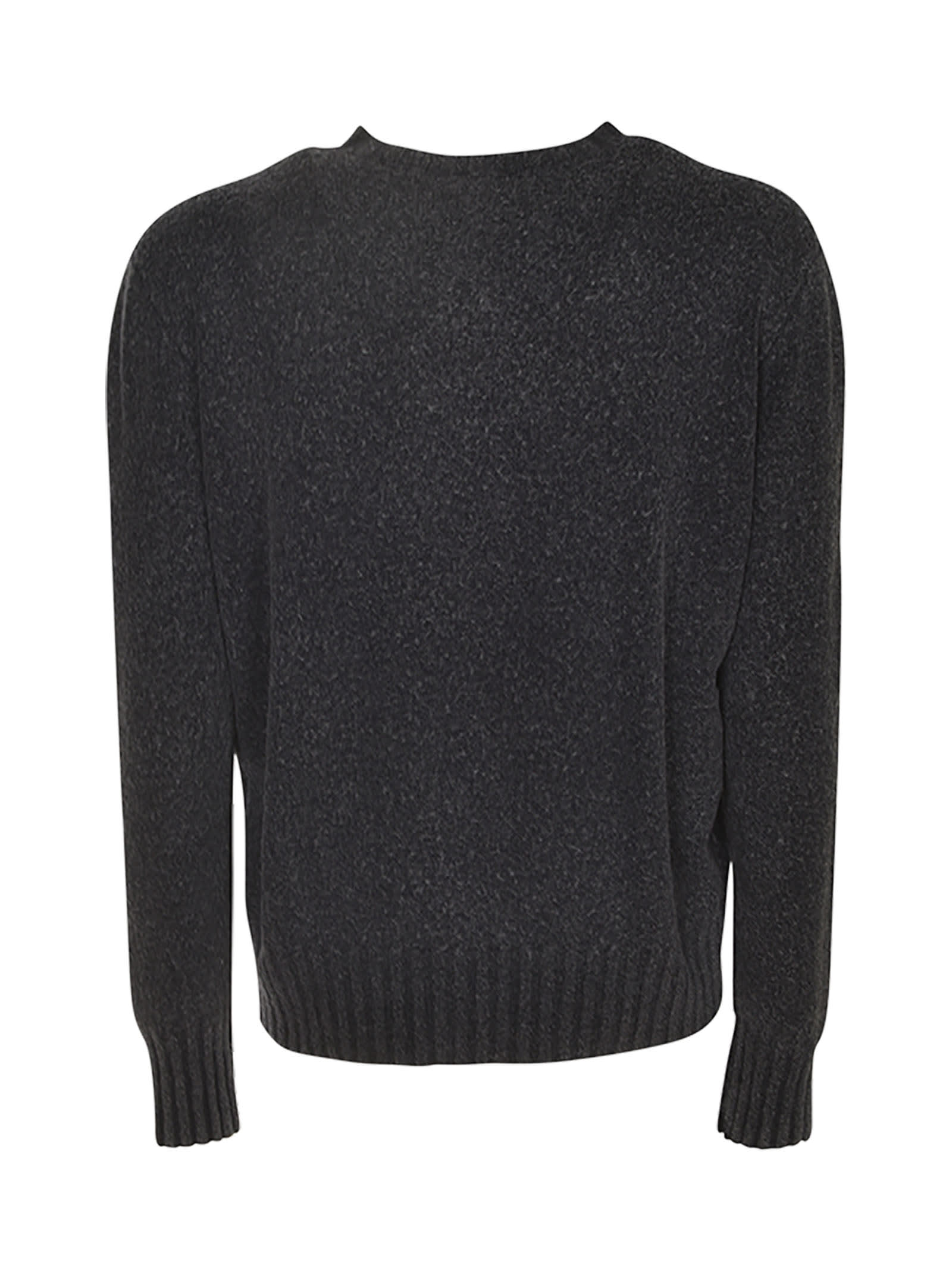 Shop Avant Toi Round Neck Sweater In Navy