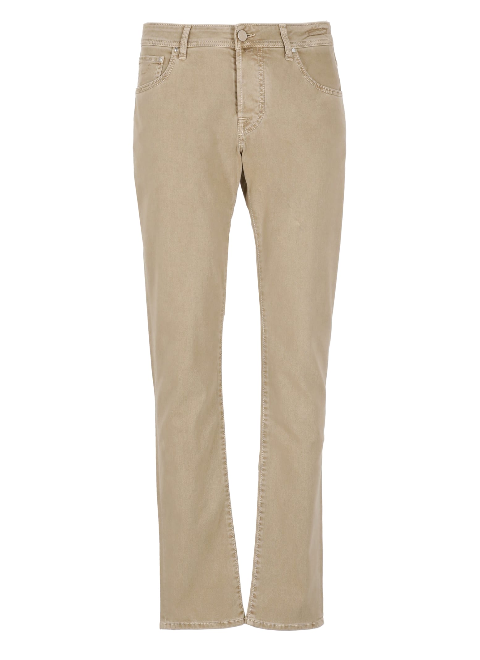 Shop Jacob Cohen Nick Slim Jeans In Beige