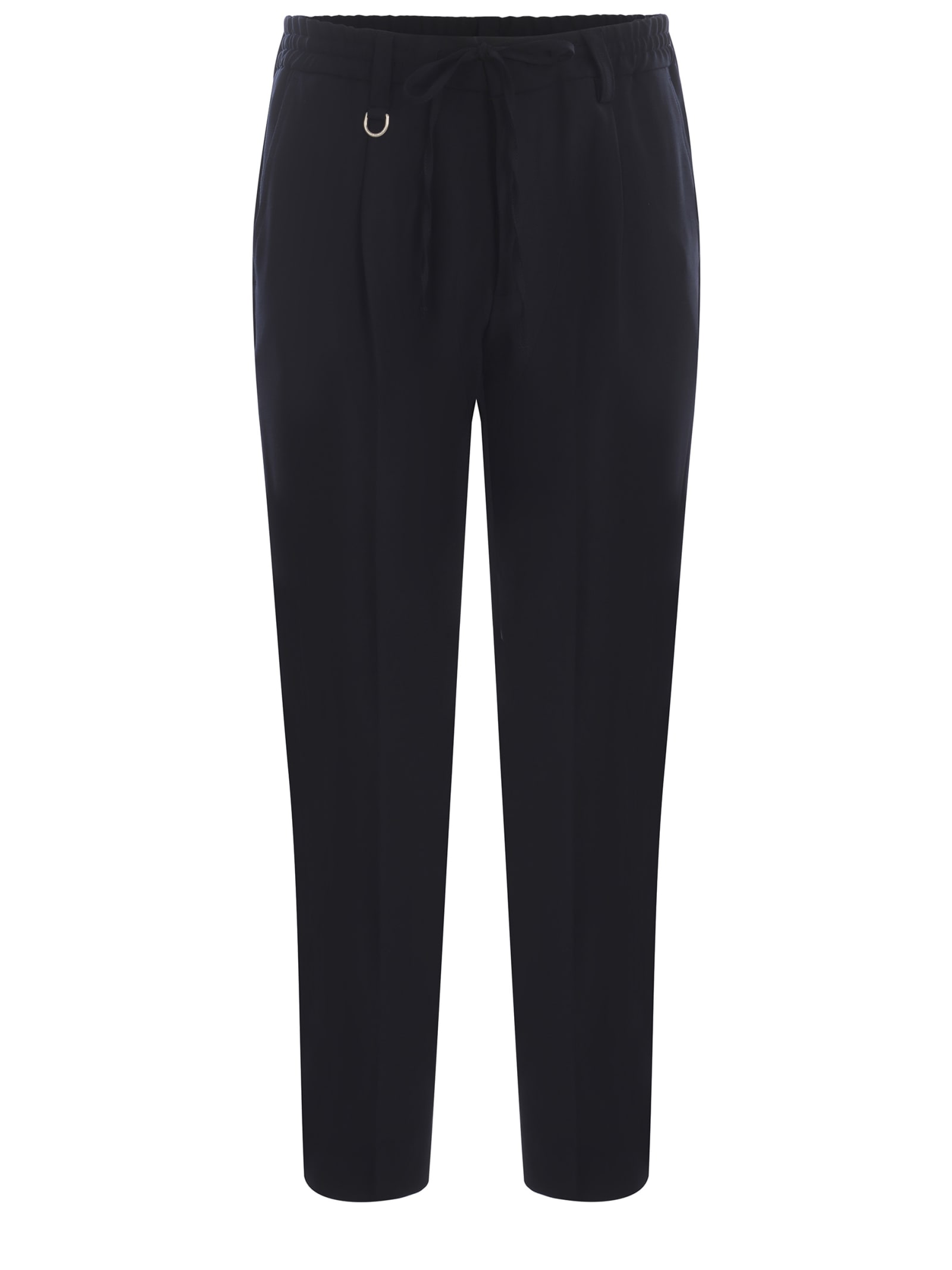 Shop Paolo Pecora Trousers  Made Of Fresh Wool In Blu