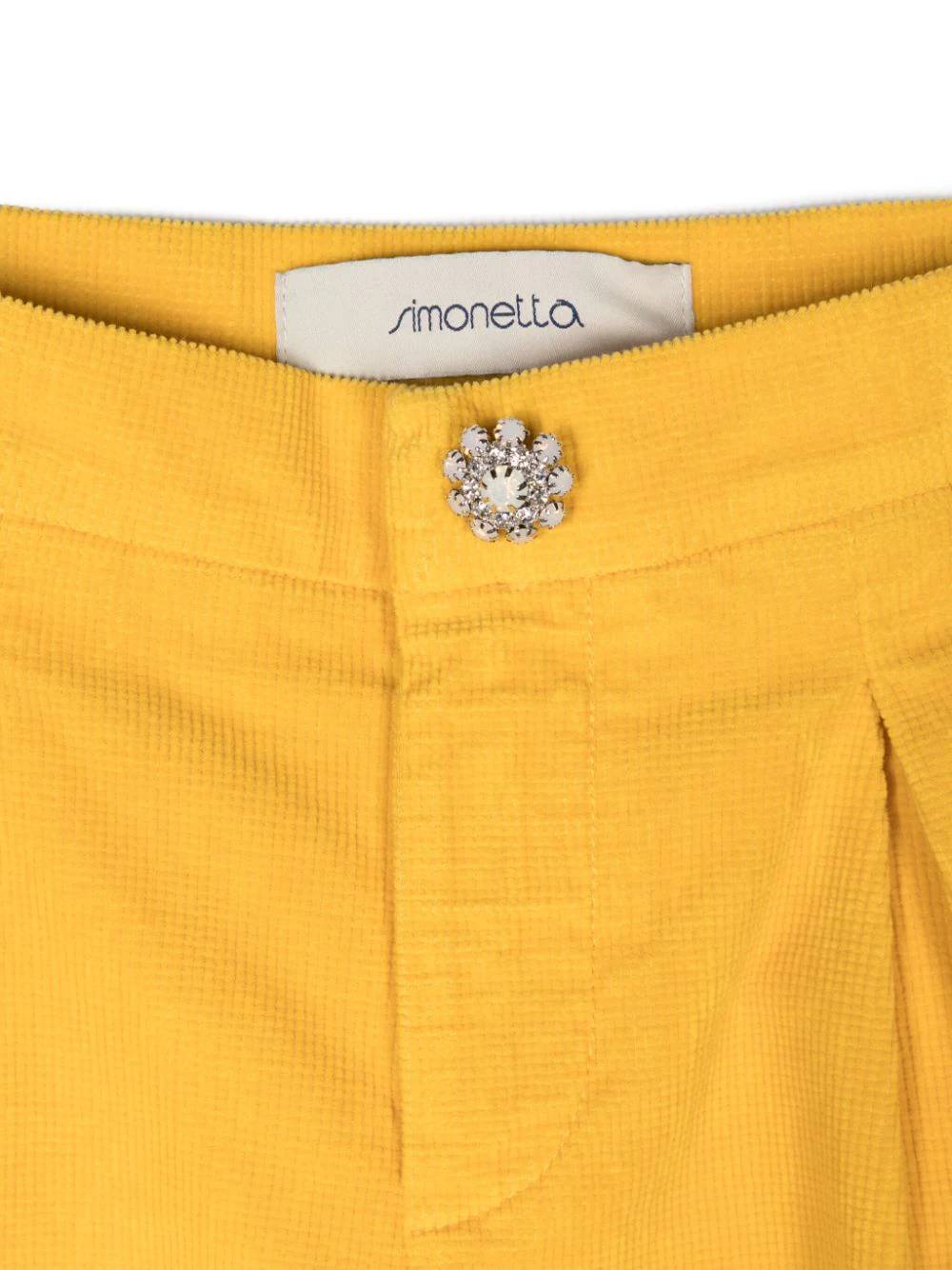 Shop Simonetta Trousers In Yellow