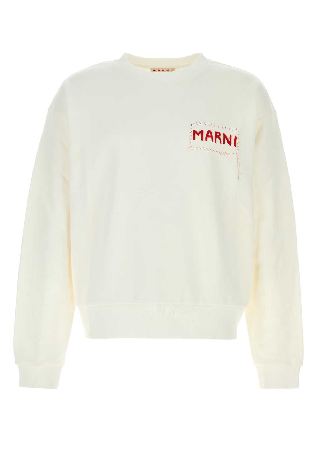 White Cotton Sweatshirt