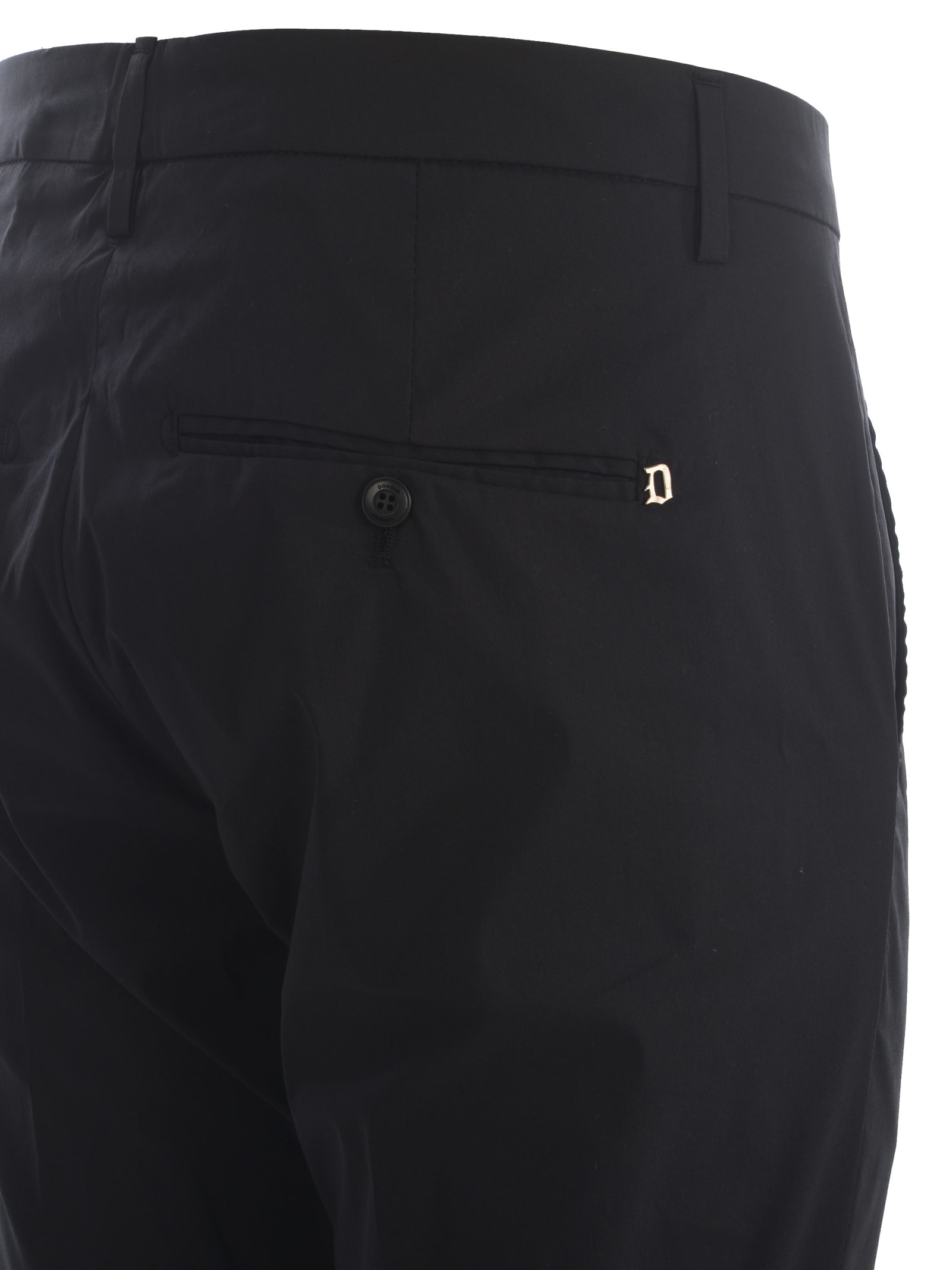 Shop Dondup Trousers  Gaubert In Cotton Blend In Nero
