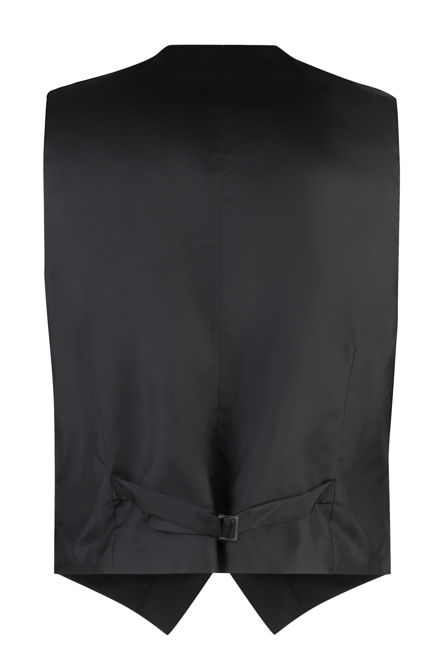 Shop Z Zegna Wool Vest In Black