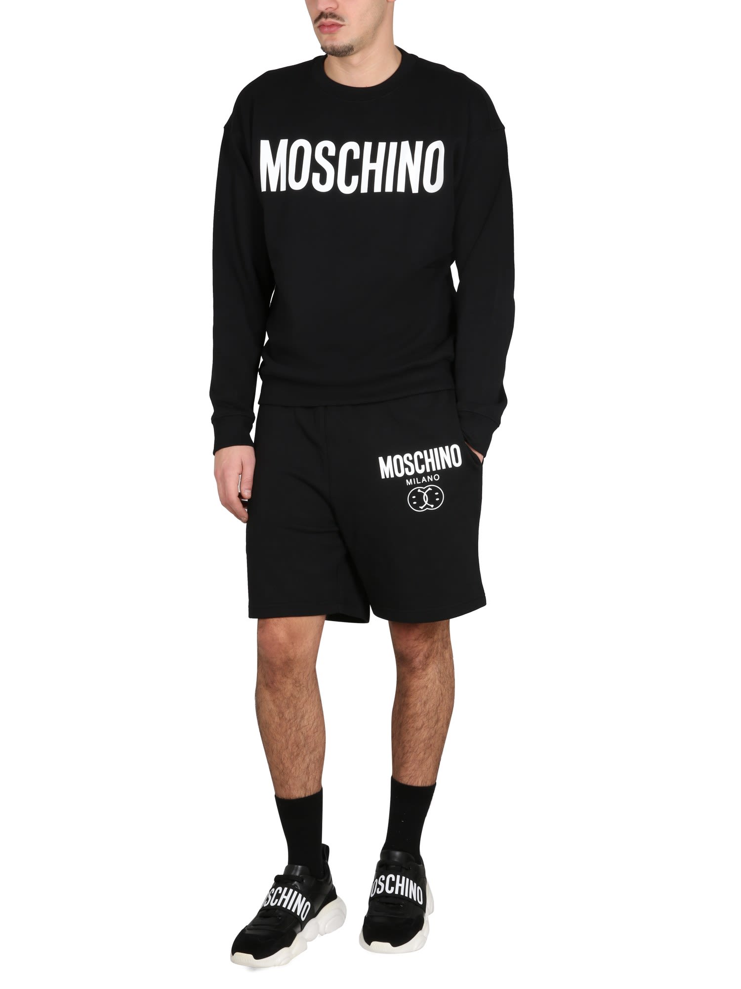 Shop Moschino Institutional Sweatshirt In Nero