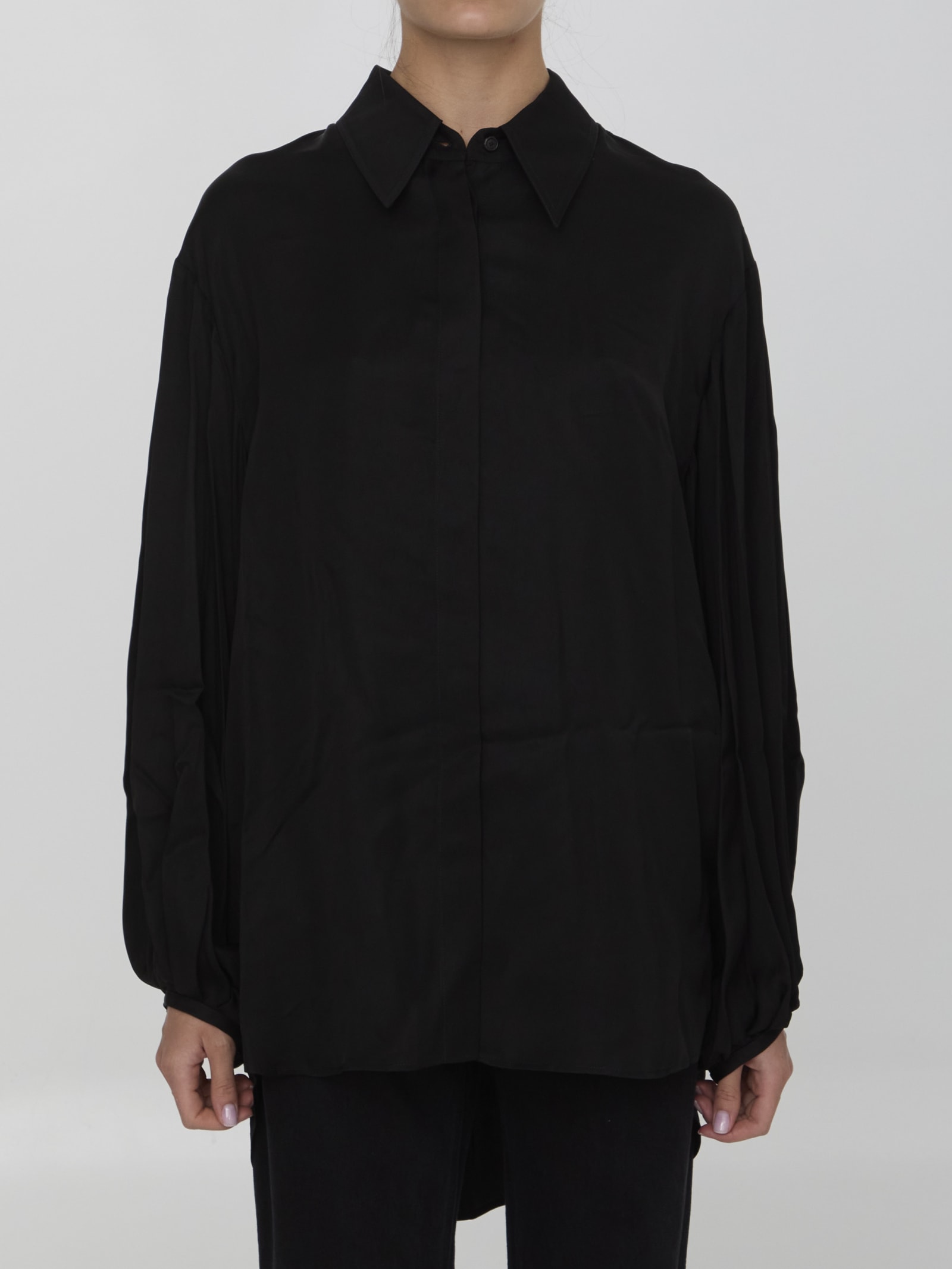 Shop Khaite Bam Shirt In Black