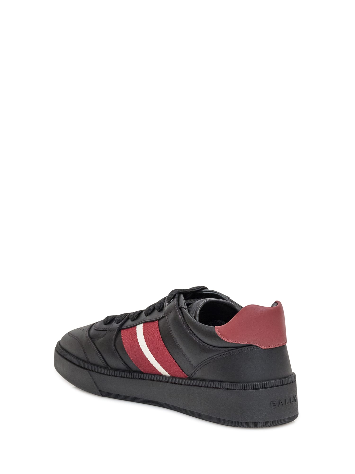 Shop Bally Rebby Sneaker In Black/black/red