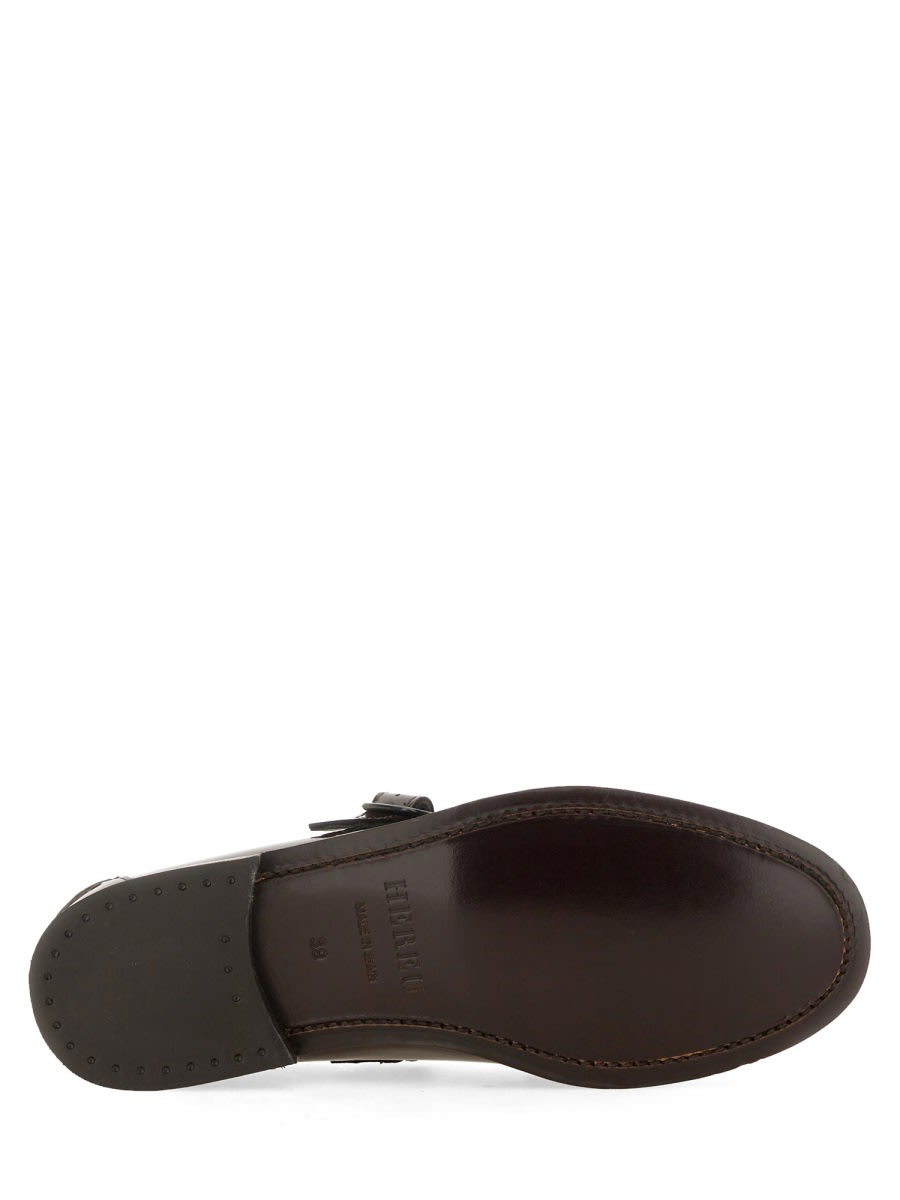 Shop Hereu Moccasin T-bar Alber In Buff