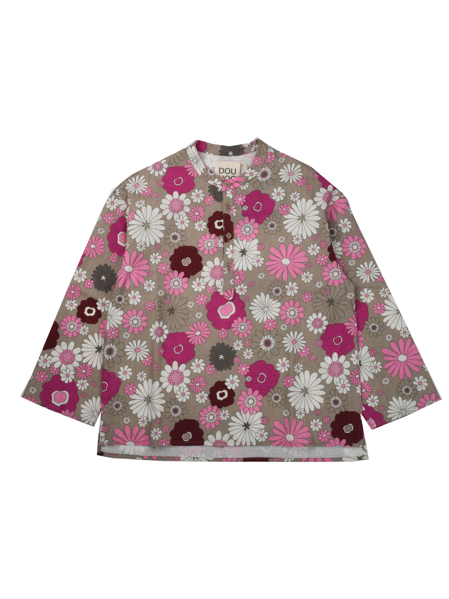 Douuod Flower Pattern Korean Shirt
