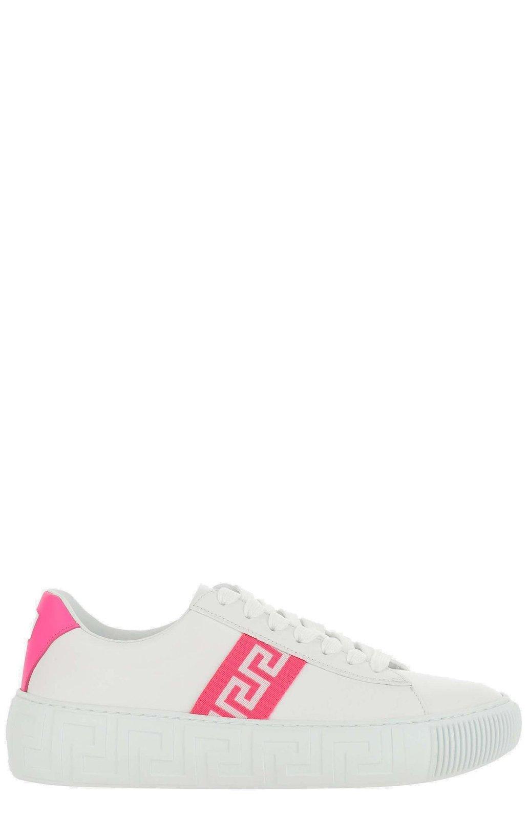 Versace Greca-print Lace Up Sneakers