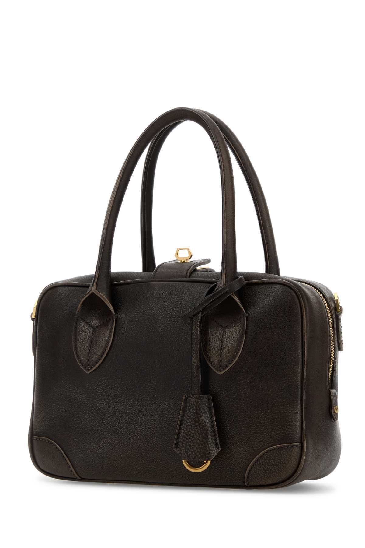 Golden Goose Brown Leather Vita Handbag In Brown