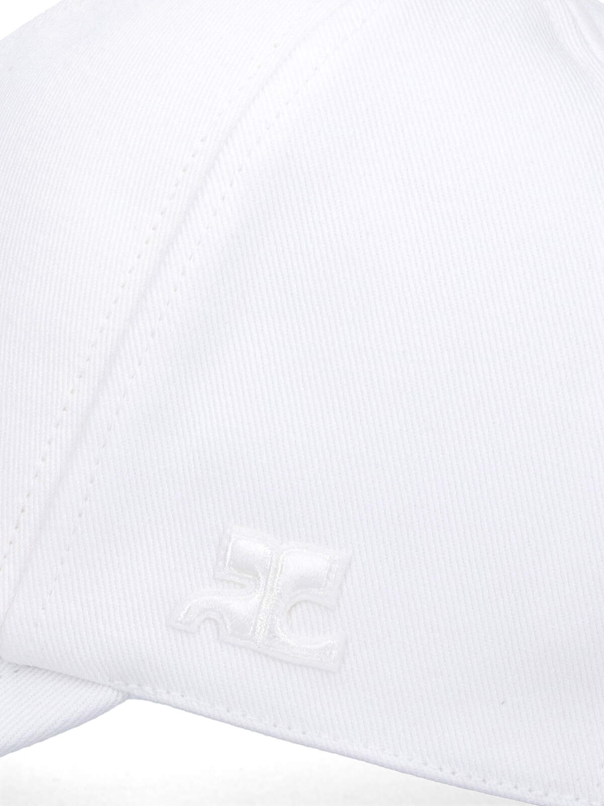 Courrèges Logo Baseball Cap In White