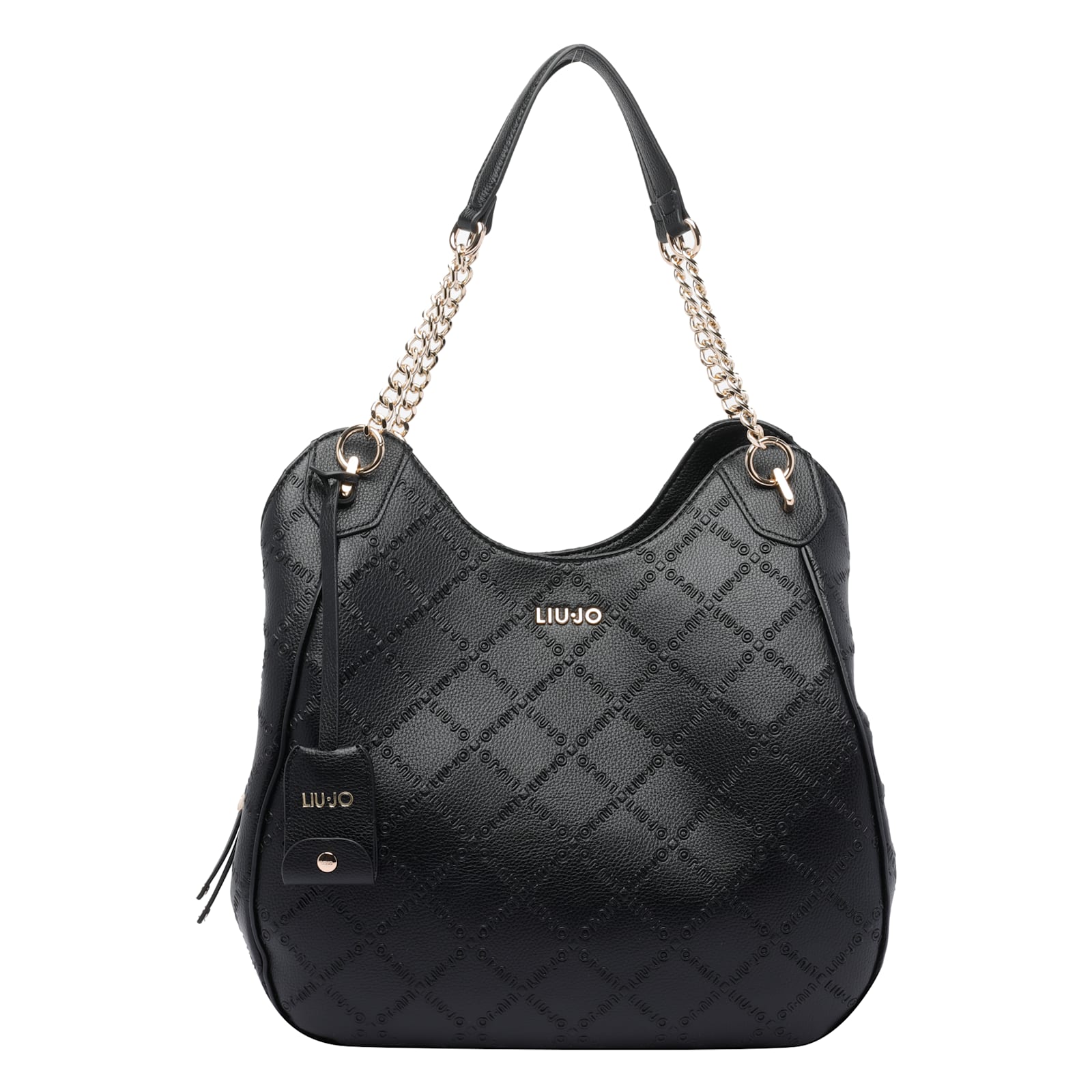 Liu •jo Large Logo Satchel Bag In Black