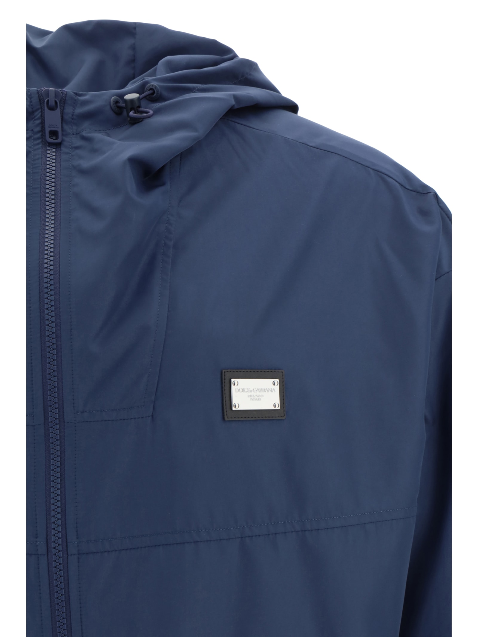 Shop Dolce & Gabbana Windproof Jacket In Blue