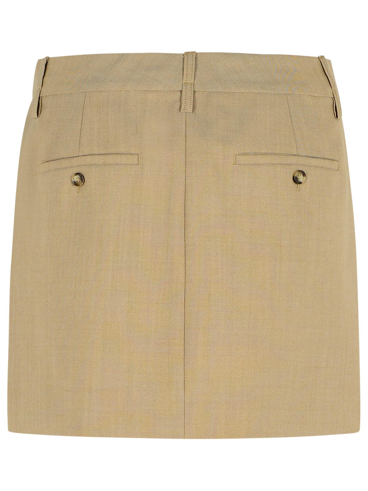 Sportmax 'fify' Virgin Wool Miniskirt In Neutral