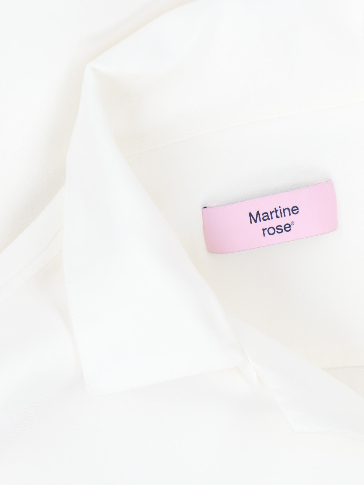 Shop Martine Rose Back Logo Shirt In White