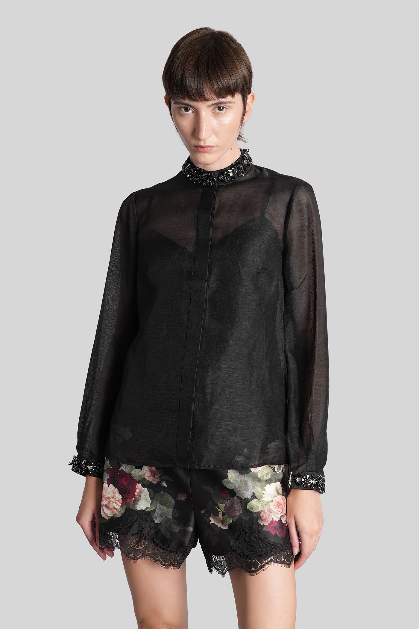 Zimmermann Embellished Collar Blouse In Black