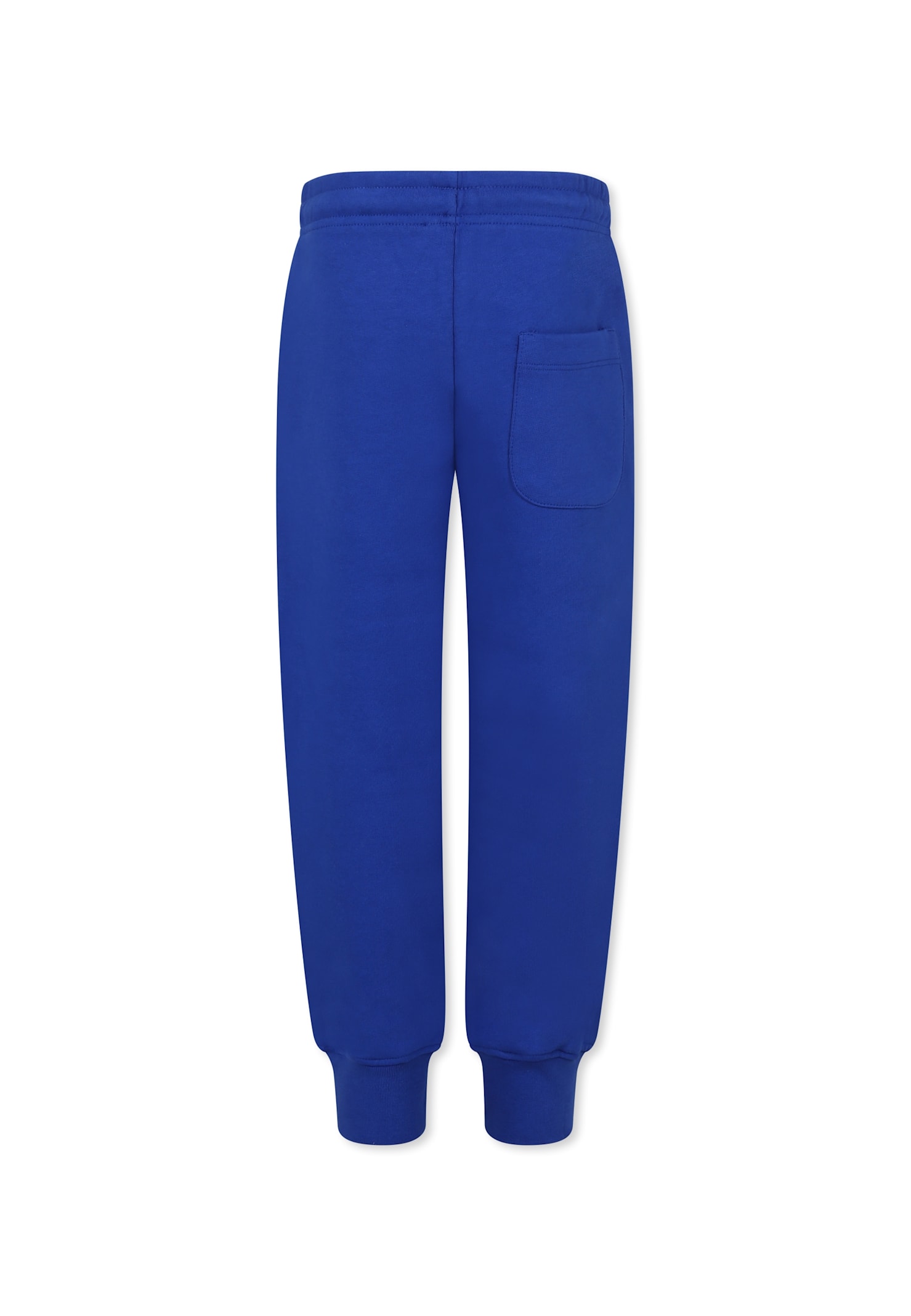 Msgm Blue Trousers For Kids With Logo In Blue