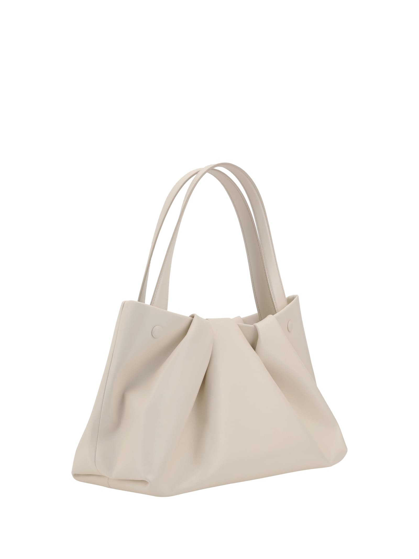 Themoirè Athena Shoulder Bag In Vegan Leather In White