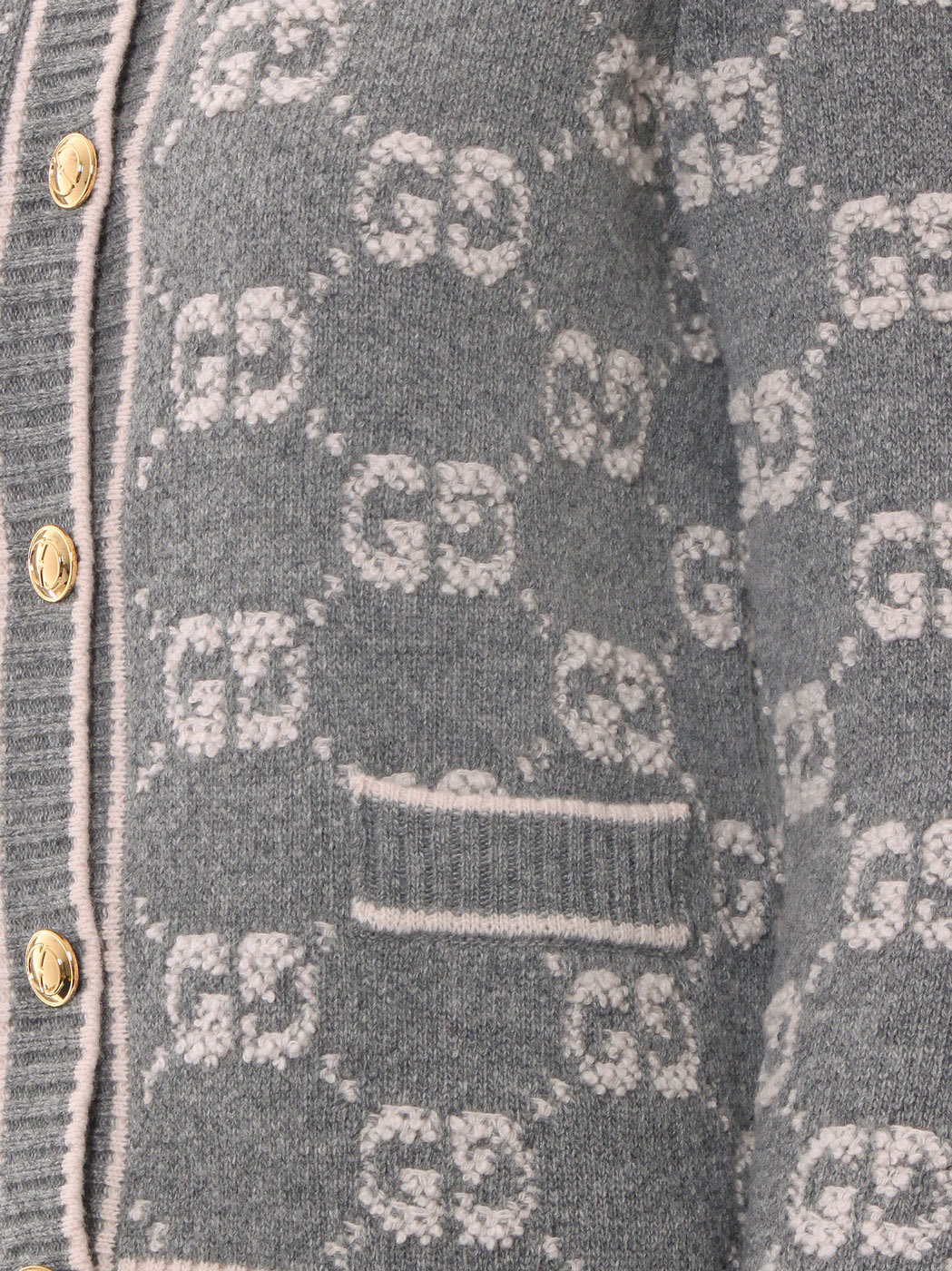 Shop Gucci Cardigan In Grey