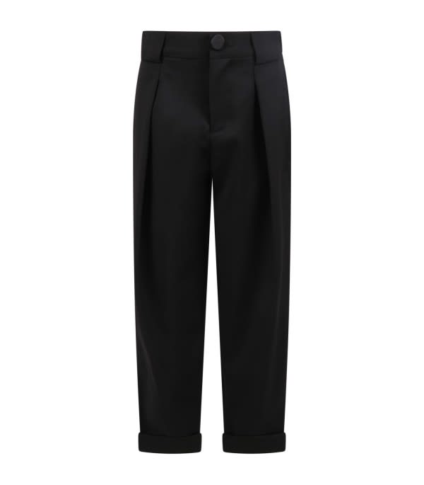 Shop Balmain Pants With Logo In Black