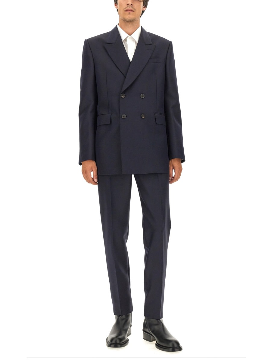 Shop Alexander Mcqueen Tailored Pants In Blue