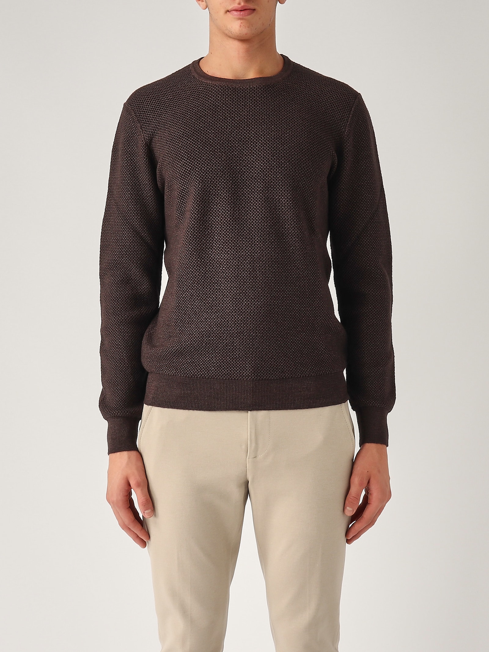 Gran Sasso Paricollo M/l Sweater In Brown