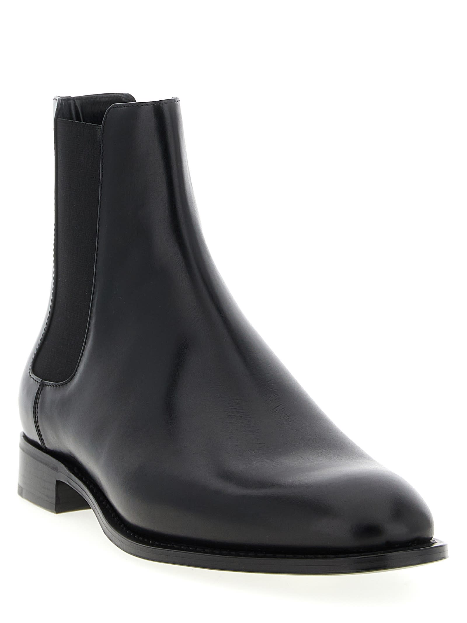 Saint Laurent 25mm Adrien Round-toe Slip-on Boots In Multi