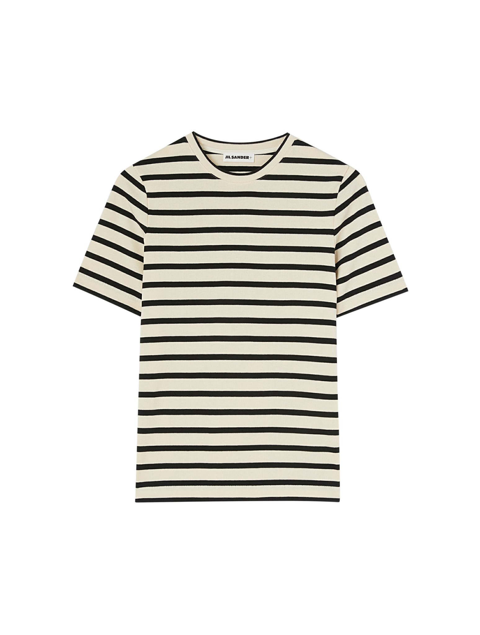 Shop Jil Sander T-shirt Crew Neck Short Sleeves Regular Fit With Logo Label Top-stitched At The Back In Bluejay