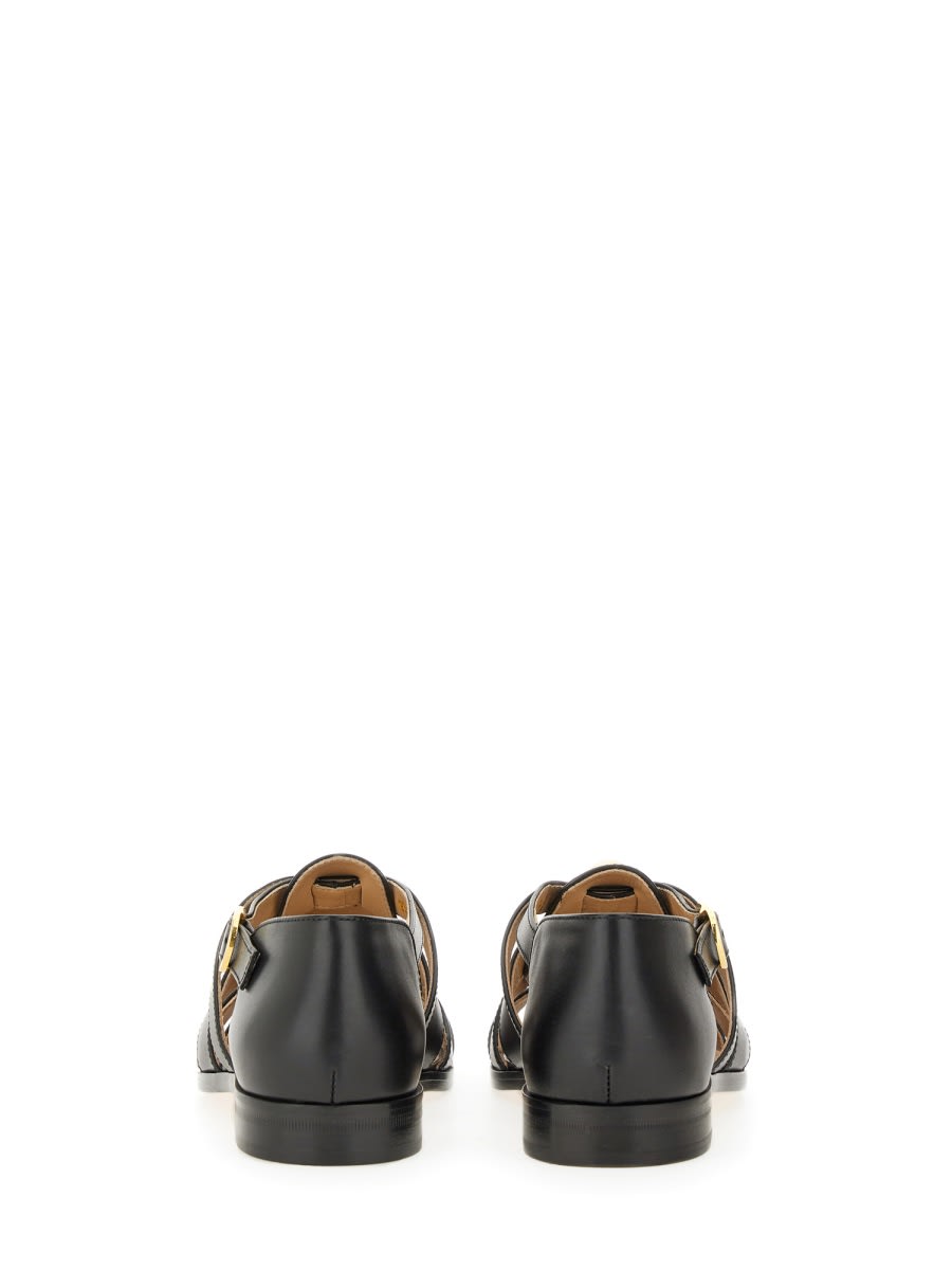 Valentino Garavani Sandal Fisherman Vlogo Signature In Black