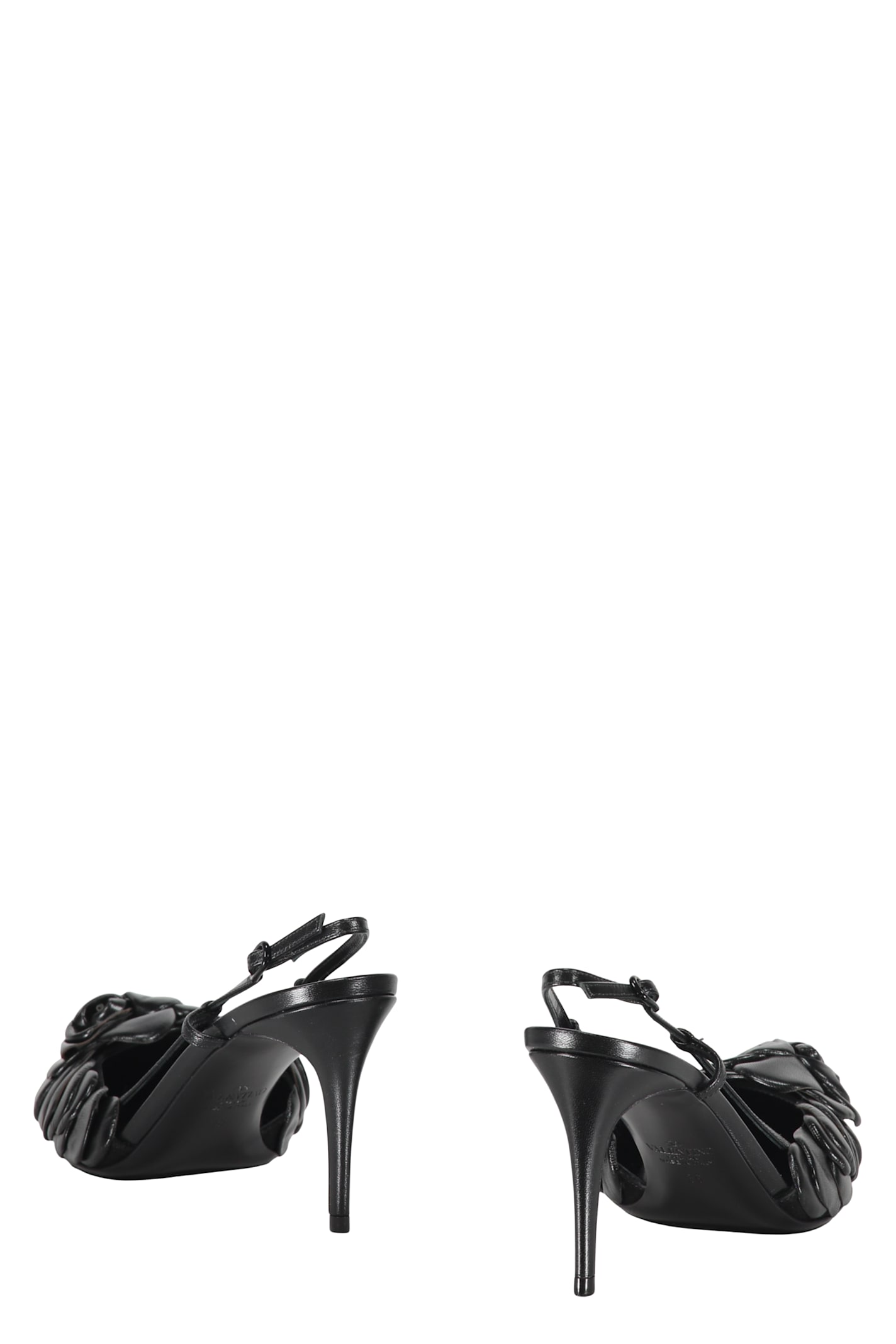 Valentino 80mm Atelier Slingback Pumps In Black