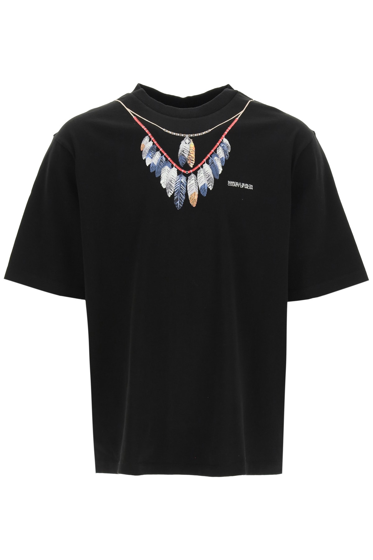 Marcelo Burlon Double Chain Feathers Oversized T-shirt