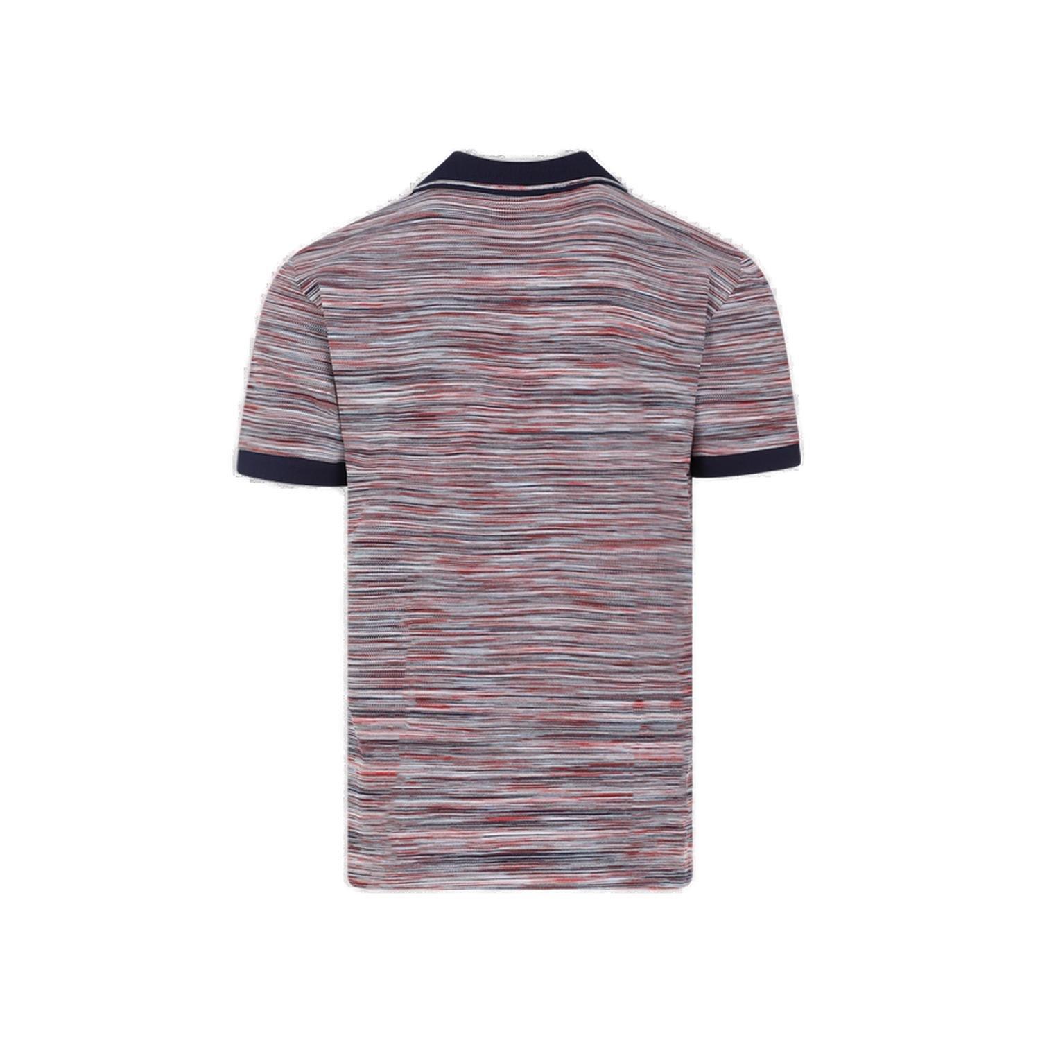 Shop Missoni Classic Collar Short-sleeved Polo Shirt In Red