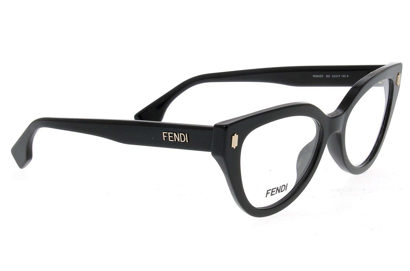 Shop Fendi Cat-eye Frame Glasses In 001