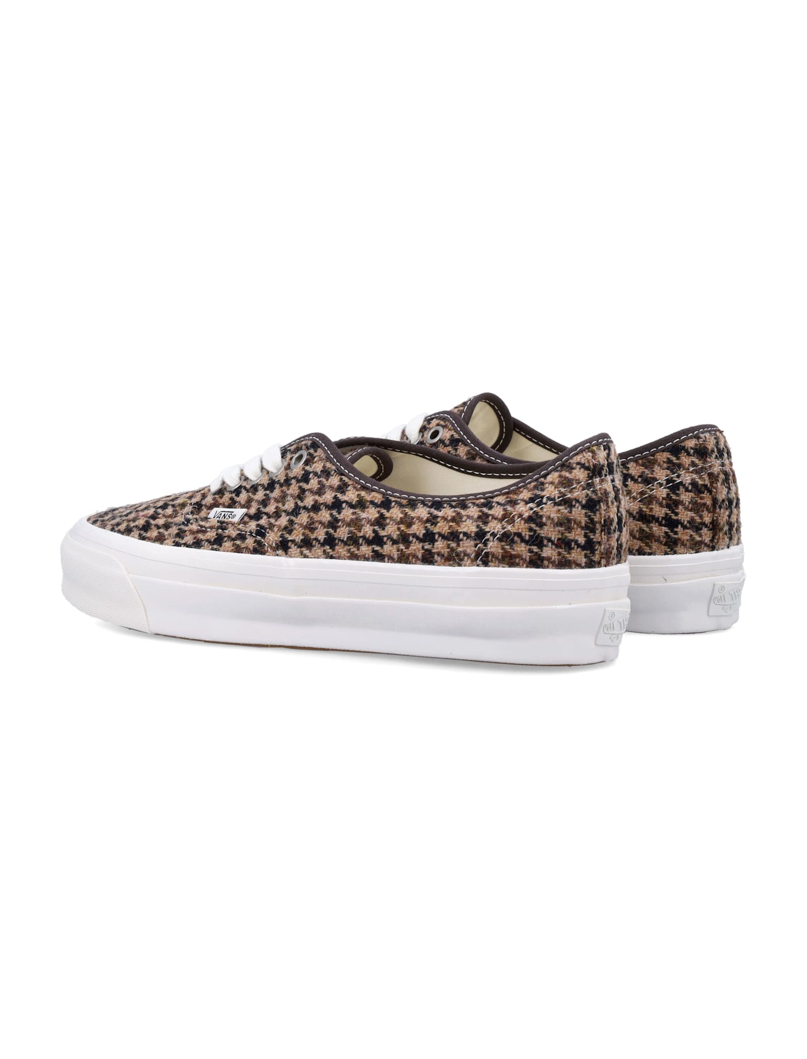 Vans Premium Authentic Harris Tweed Wool Sneakers In Brown