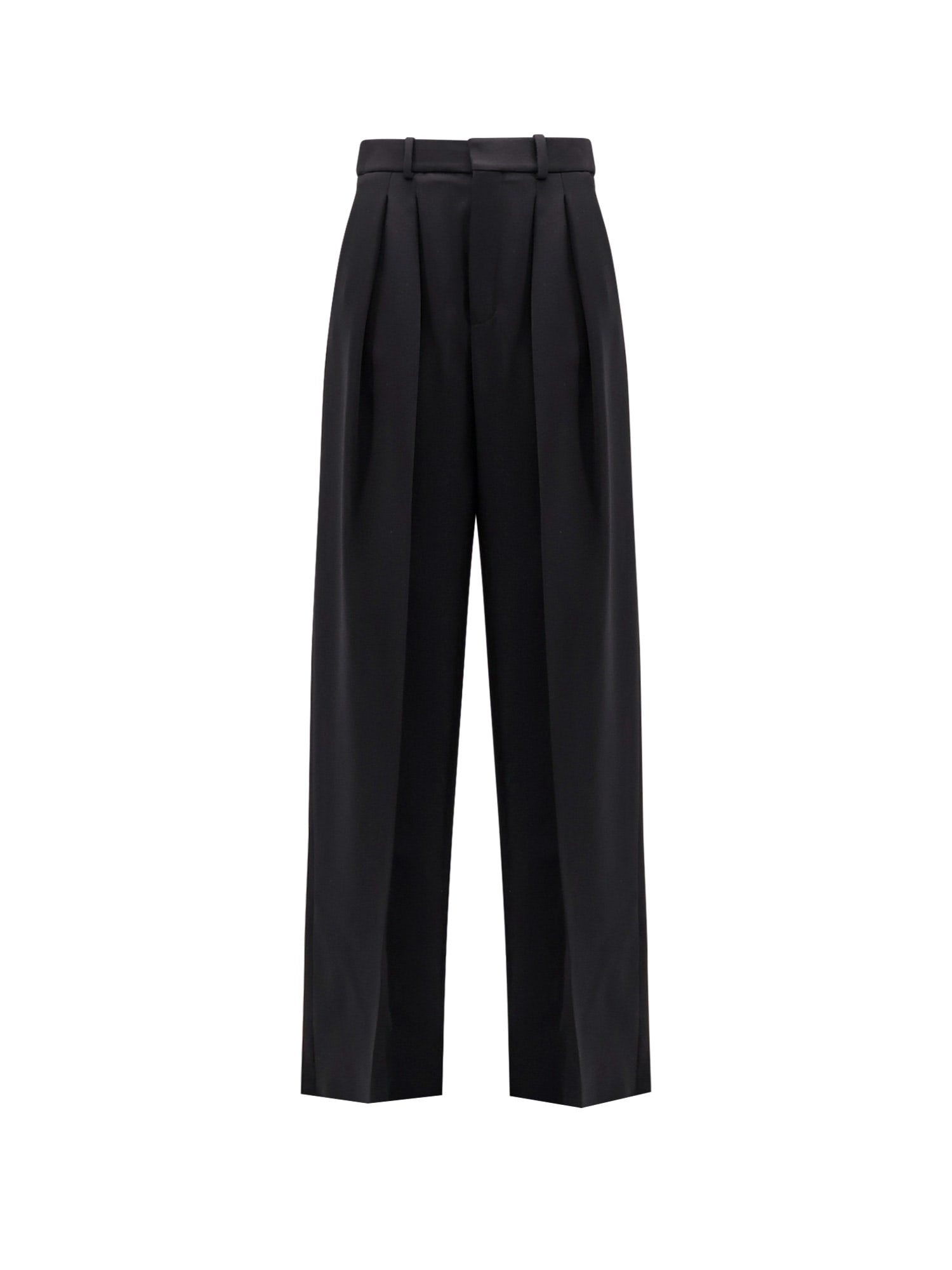 Saint Laurent Women Certified Wool Trousers With Pinces