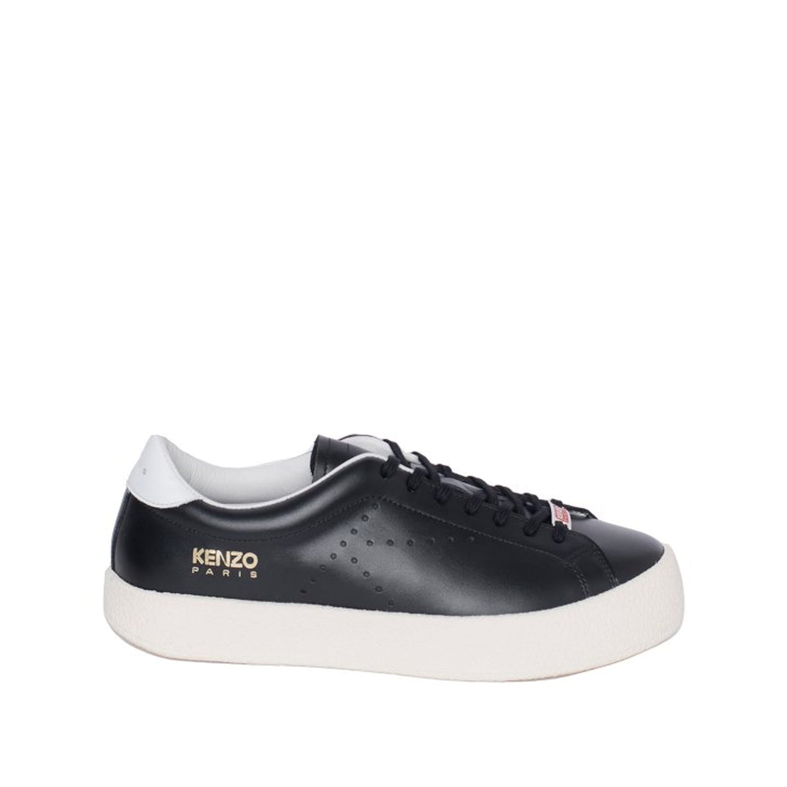 Kenzo Leather Sneakers In White