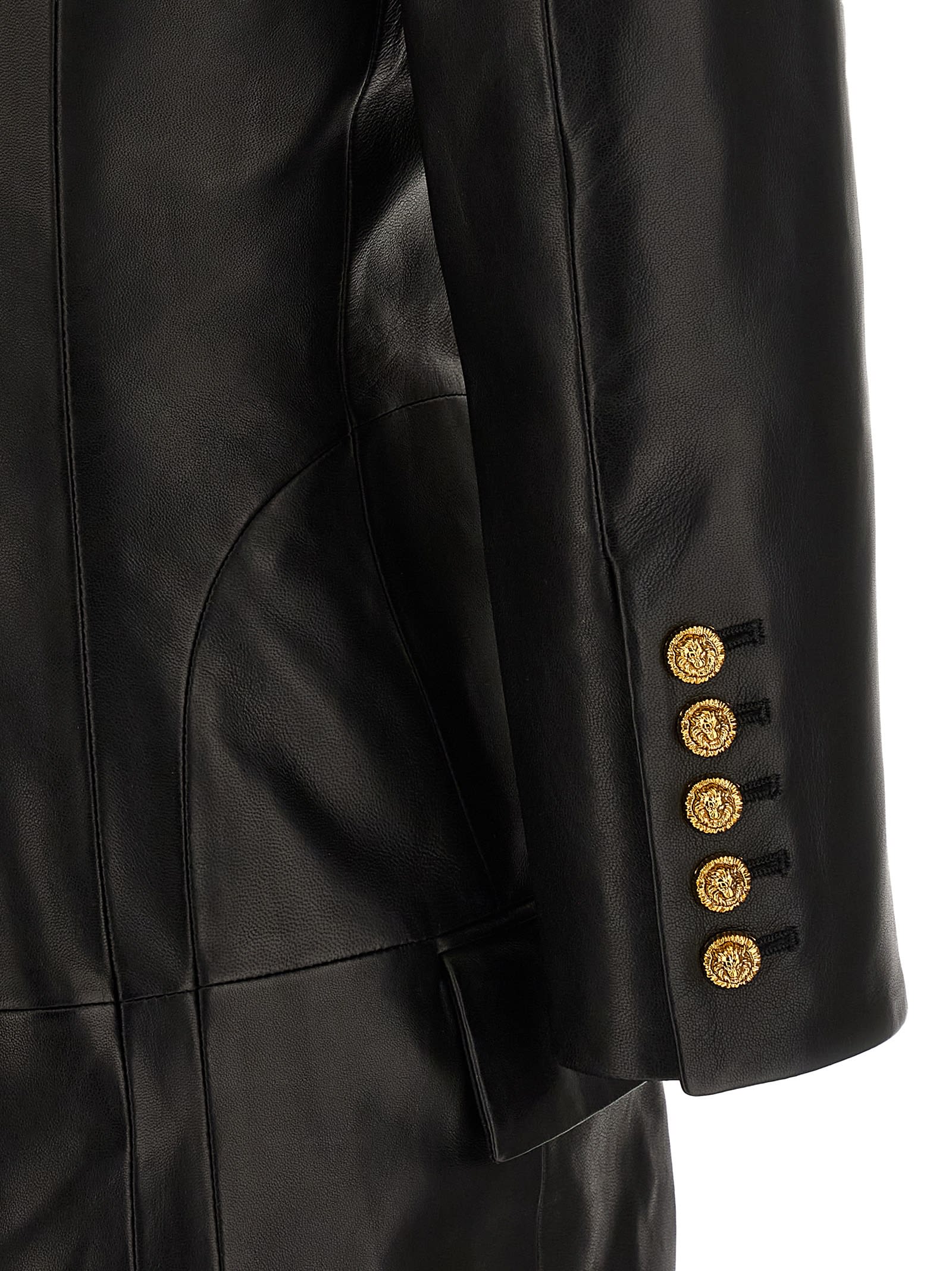 Balmain Tailored Double-breasted Blazer Style Dress In Black