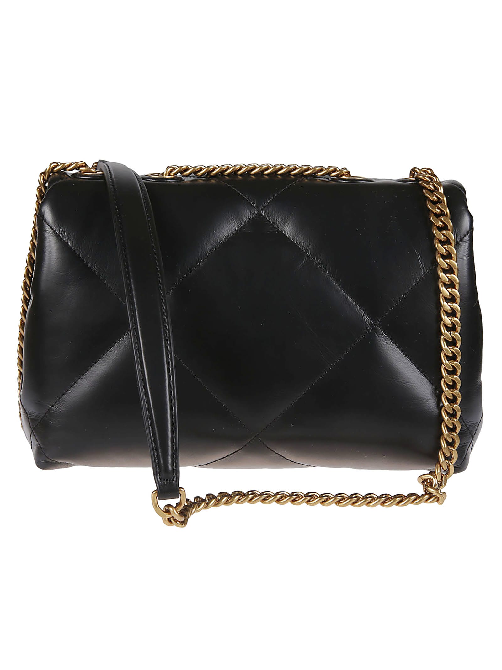 Tory Burch Kira Small Diamond Quilt Convertible Shoulder Bag In Black