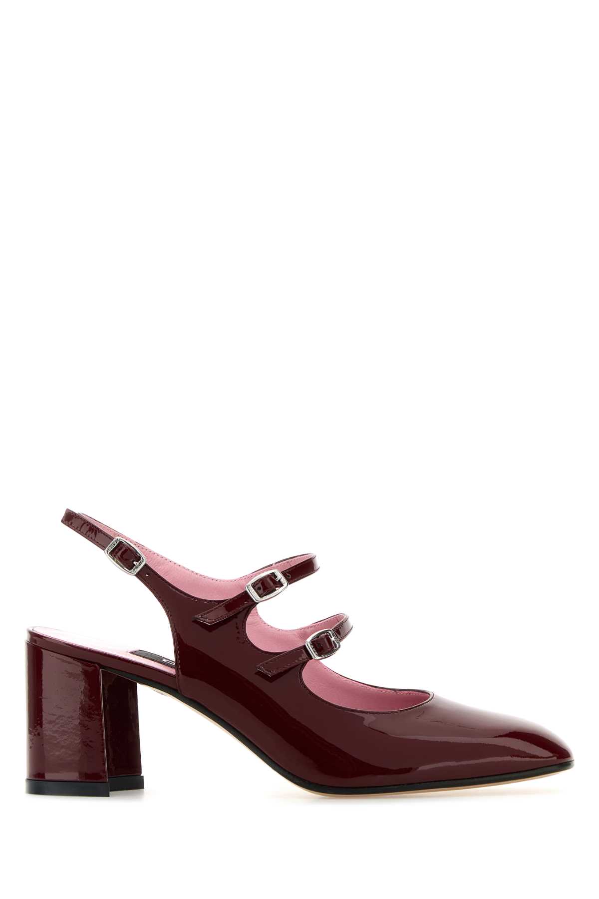 Burgundy Leather Banana Pumps