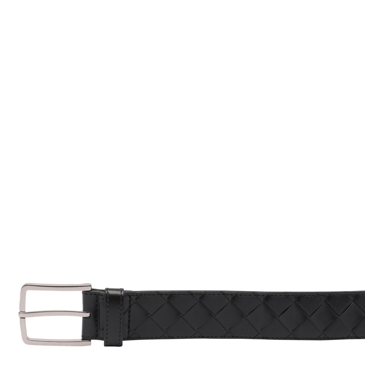 Shop Bottega Veneta Intrecciato Belt In Black