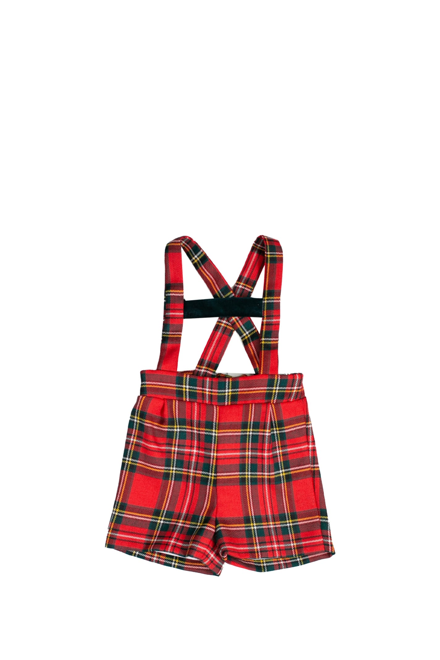 La Stupenderia Babies' Wool Dungarees In Red