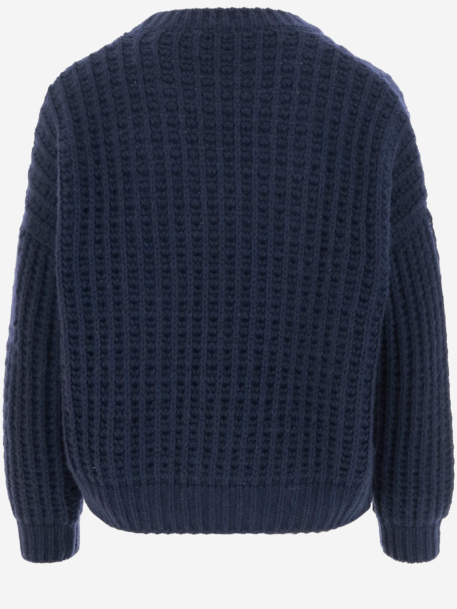 Bruno Manetti Chunky Knit Sweater In Blue