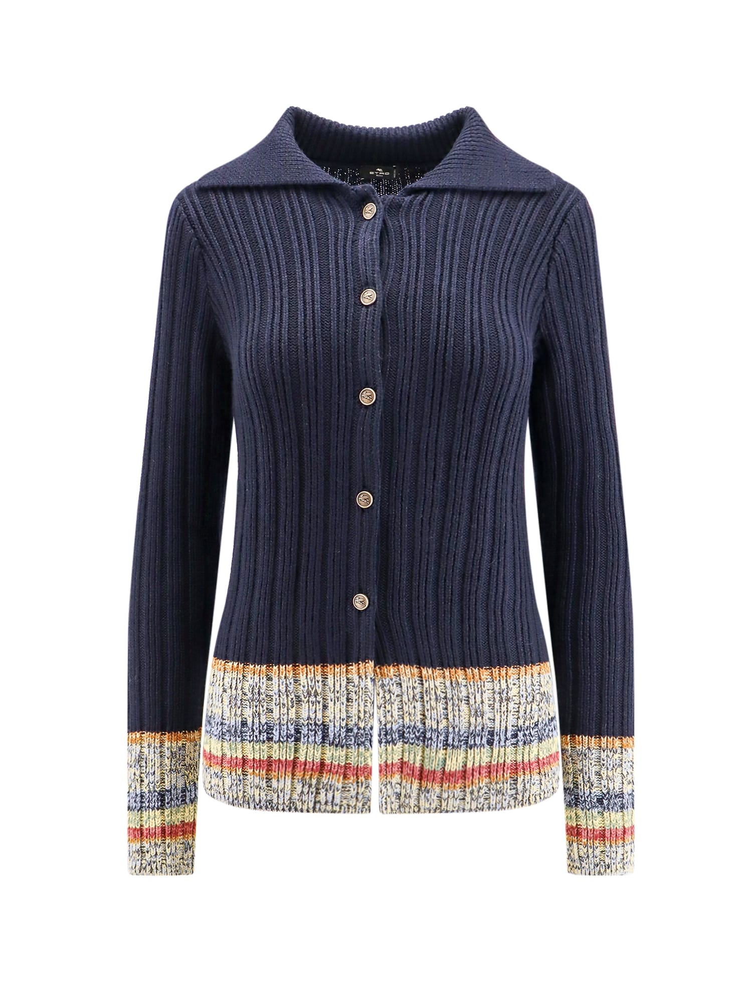 Shop Etro Cardigan In Blue