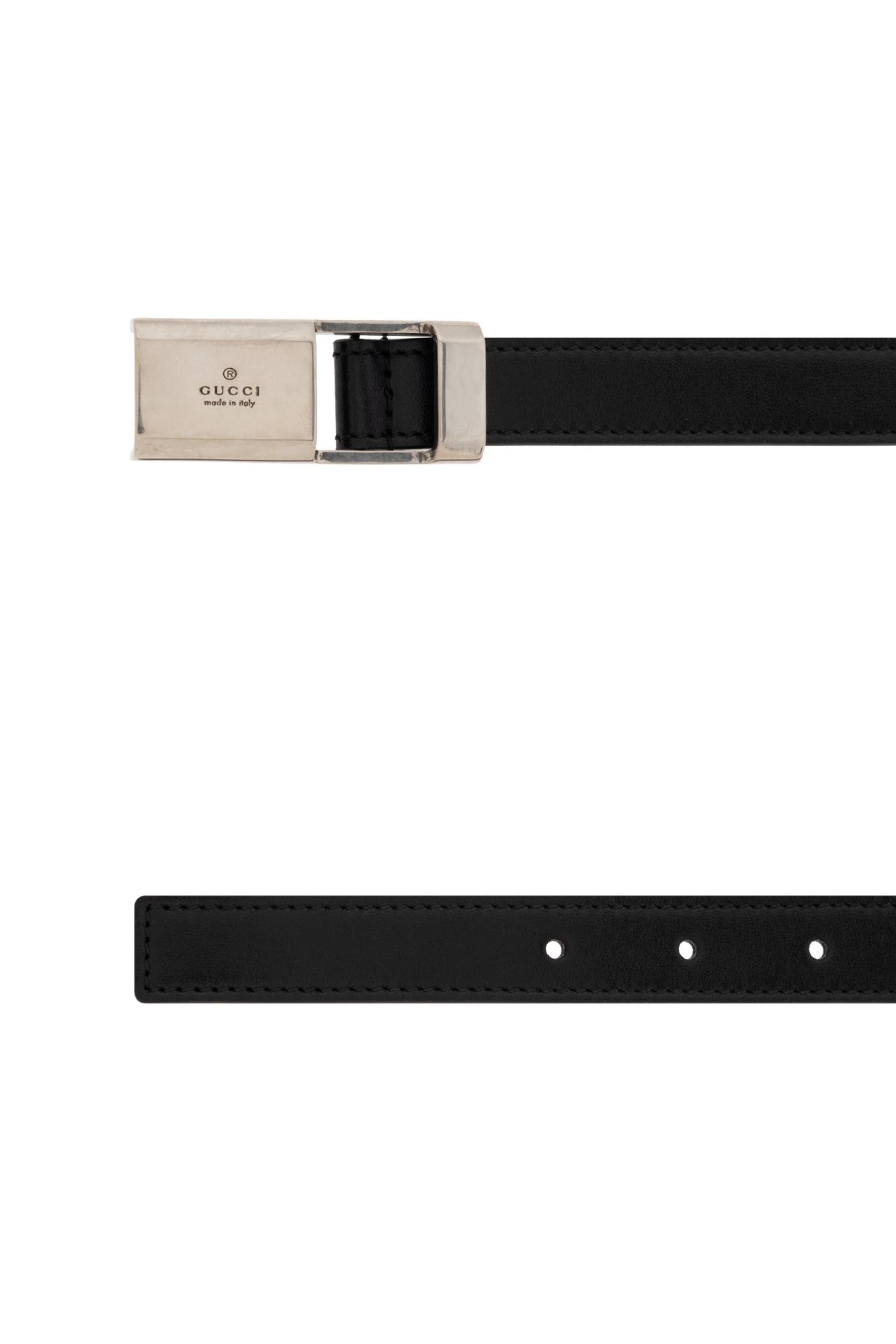 Gucci Logo-buckle Belt In Black