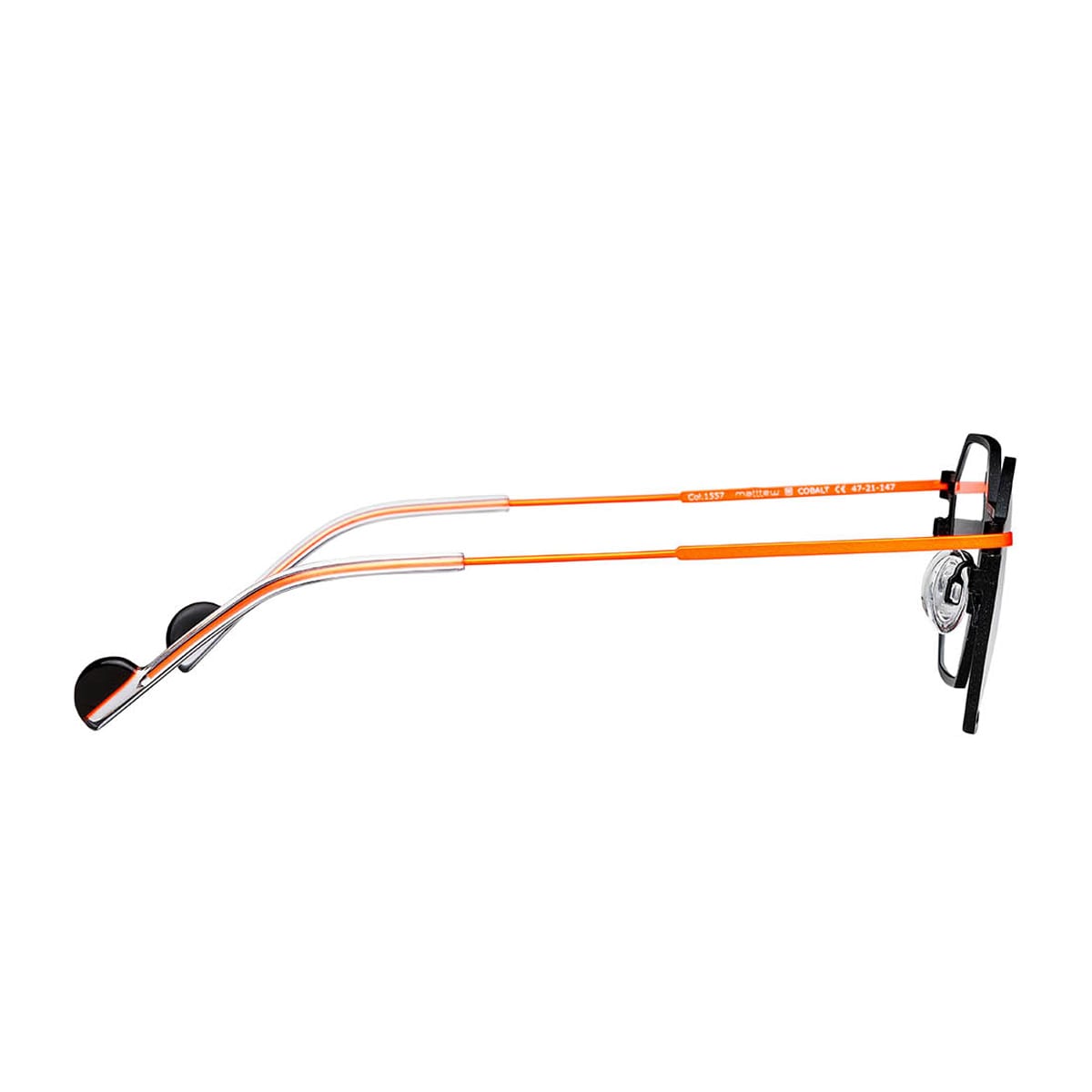 Matttew Cobalt 1557 Nero Arancione Glasses In Black